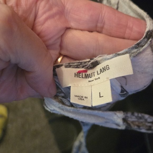 Helmut Lang black & white marbled lightweight tank top szL - Picture 7 of 7